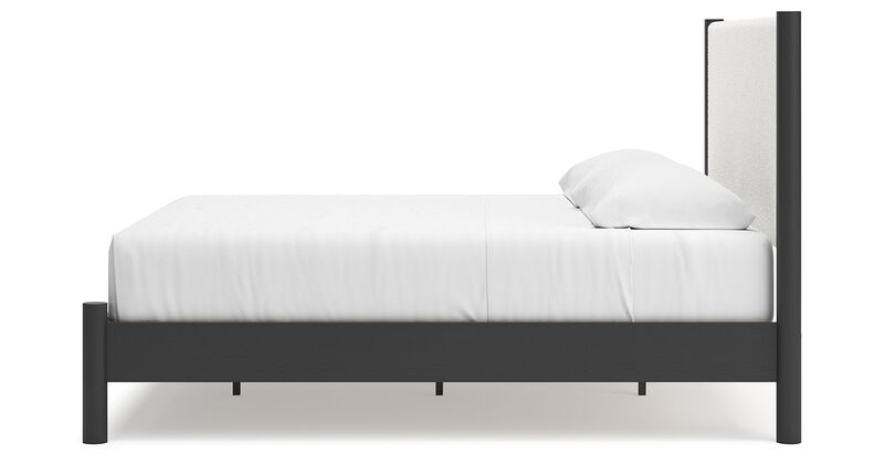King Upholstered Panel Bed