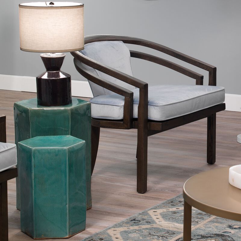 Porto Ceramic Azure Side Table-Large