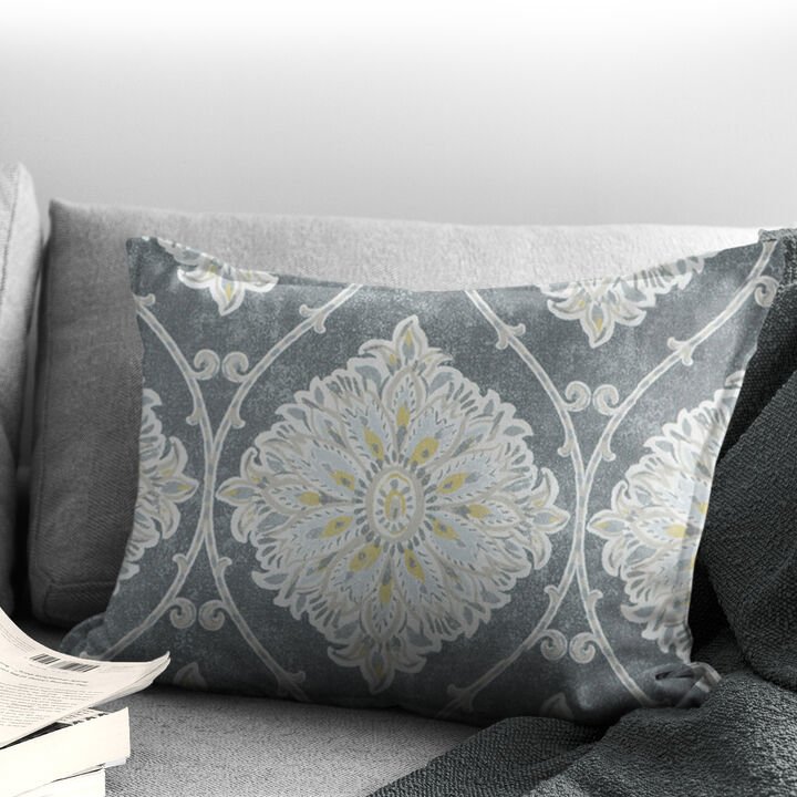 6ix Tailors Fine Linens Bellamy Gray Decorative Throw Pillows
