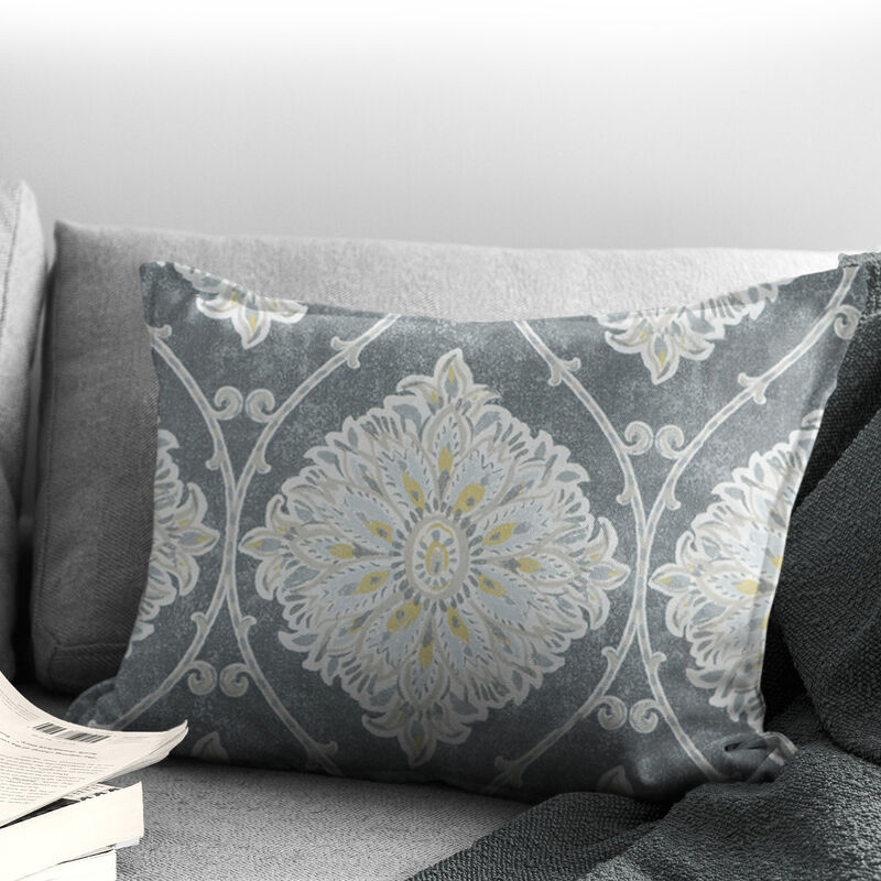 6ix Tailors Fine Linens Bellamy Gray Decorative Throw Pillows