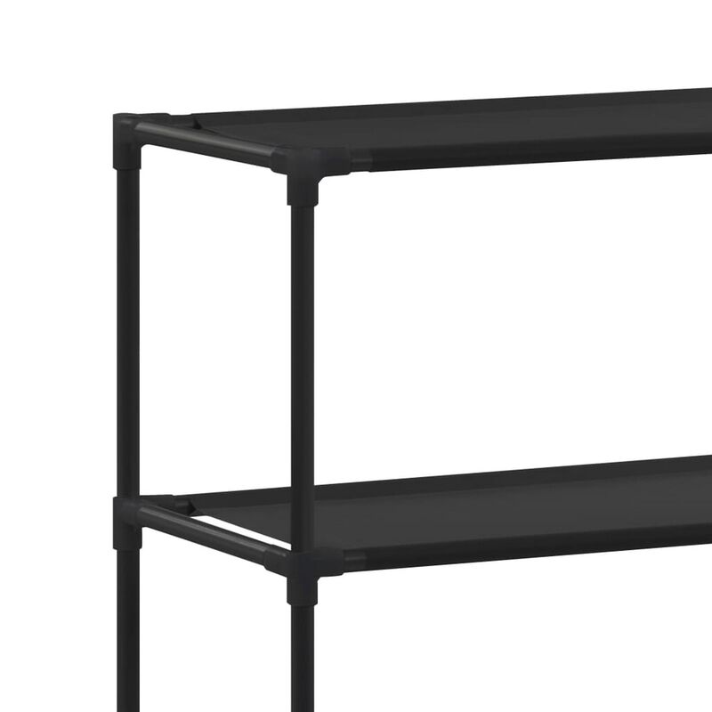 3 Tier Over the Washer Laundry Storage Rack, 67 Inch Tall Black Steel - Benzara