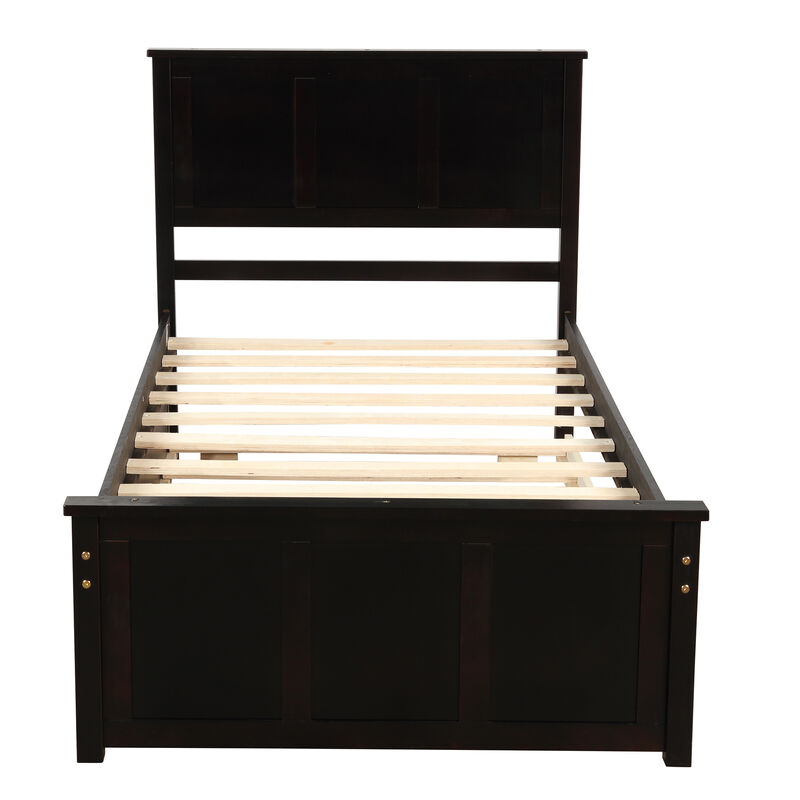 Merax Platform Bed with Twin Trundle