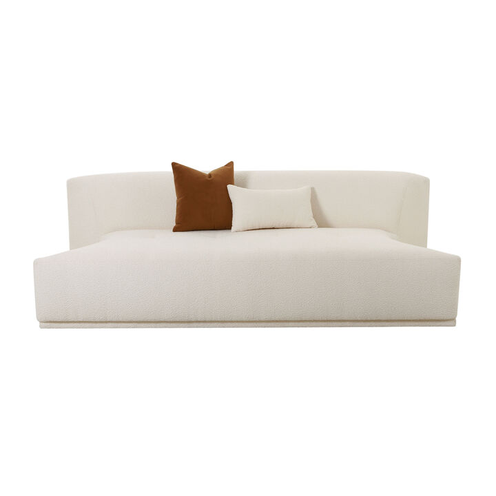 Fickle Cream Boucle Modular Armless Loveseat Fickle Cream Boucle Modular Armless Loveseat