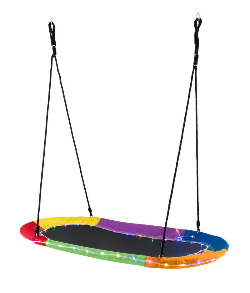 Saucer Swing with LED Lights for Kids and Adults