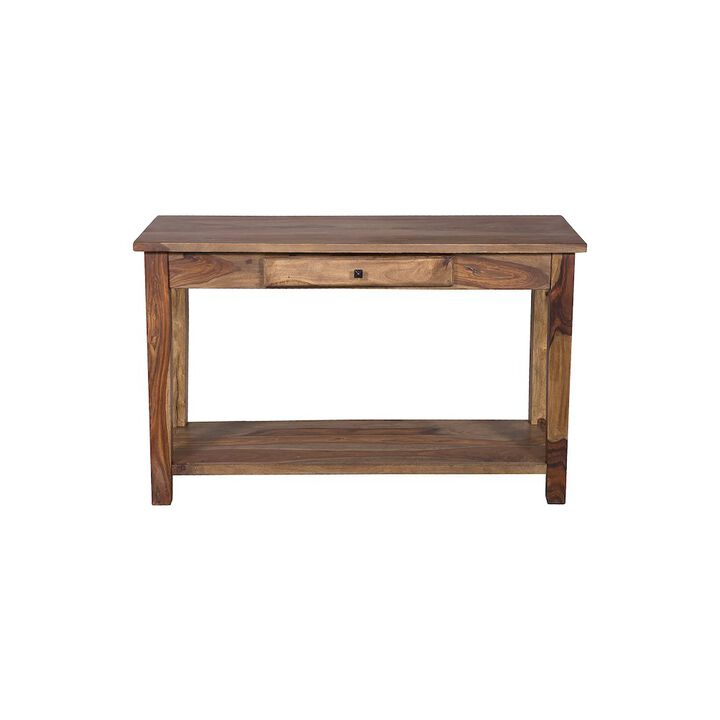Porter Designs Taos Solid Sheesham Wood Console Table, Brown