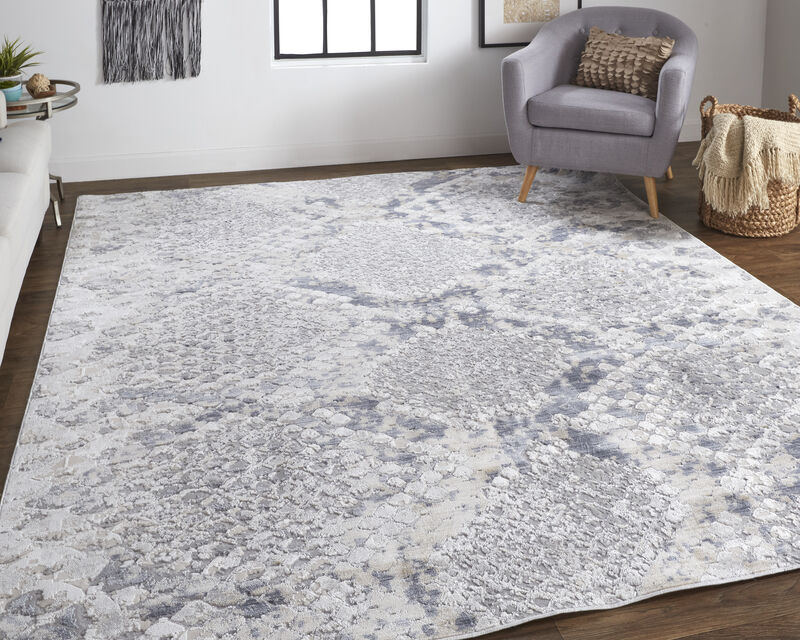 Laina 39GIF 3' x 5' Silver/Gray/Blue Rug