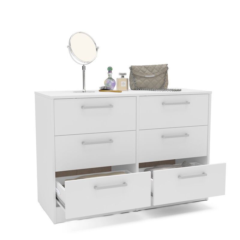 Polifurniture Juliette 6 Drawer Dresser, White