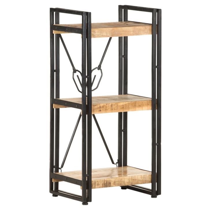 vidaXL 3-Tier Bookcase 15.7"x11.8"x31.5" Solid Mango Wood
