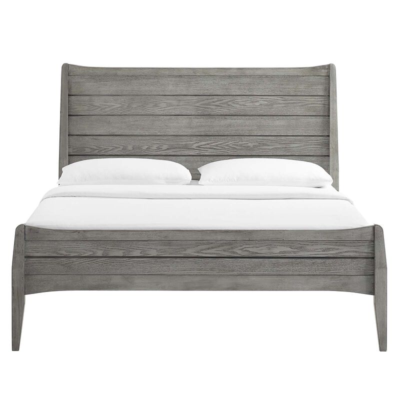 Modway - Georgia King Wood Platform Bed Gray