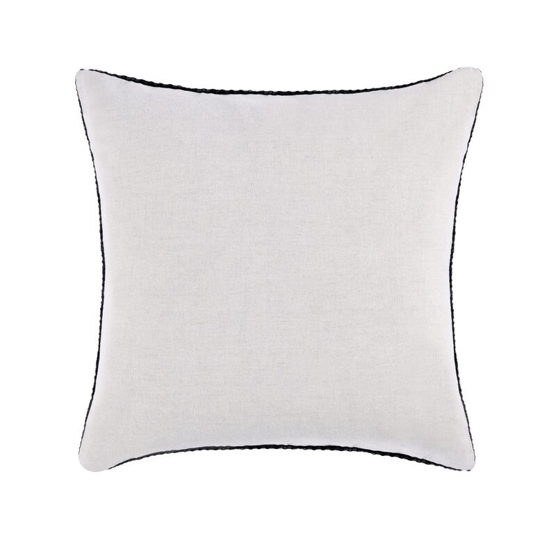 Sino Throw Pillow, Woven Basket Design, 18 Inch Blue Suede Leather - Benzara