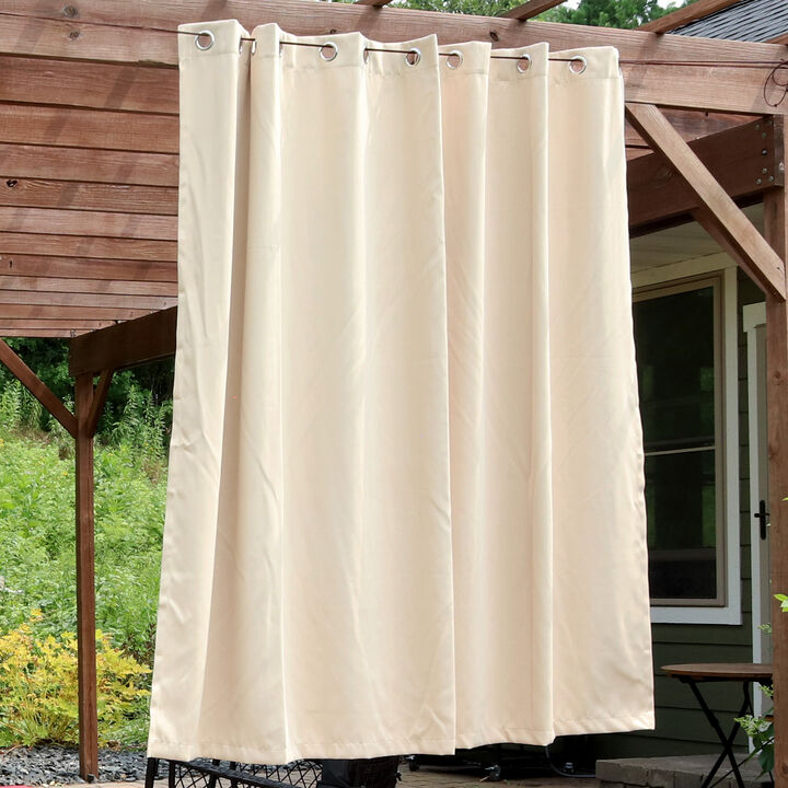 Sunnydaze Room Darkening Curtain Panel - Beige - 100 in x 84 in