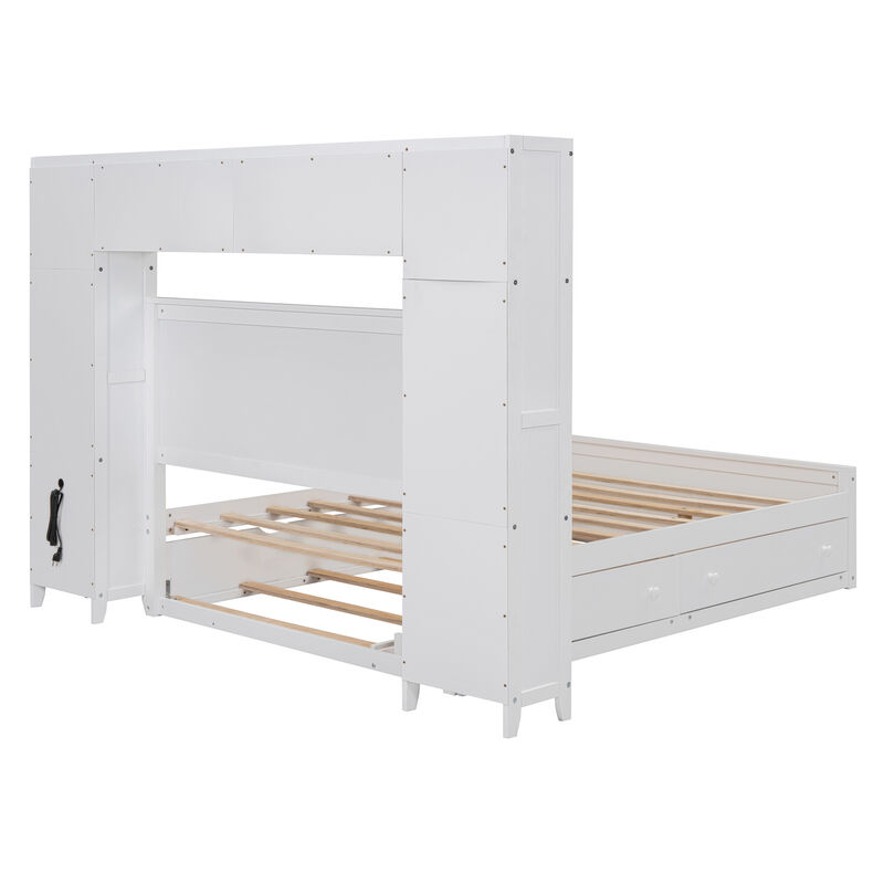 Merax Storage Platform Bed with Sockets