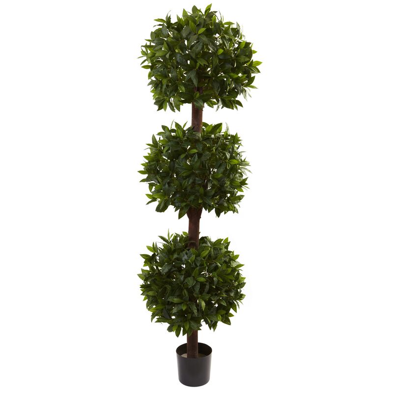 Hivvago 6.5 Feet Sweet Bay Triple Ball Topiary
