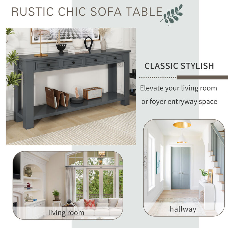 Merax Modern Console Table  with Storage Drawers