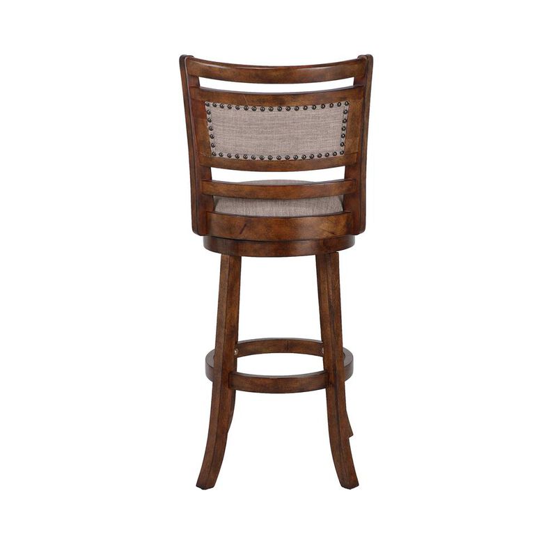 New Classic Furniture Aberdeen Brown Solid Wood Swivel Bar Stool (Set of 2)