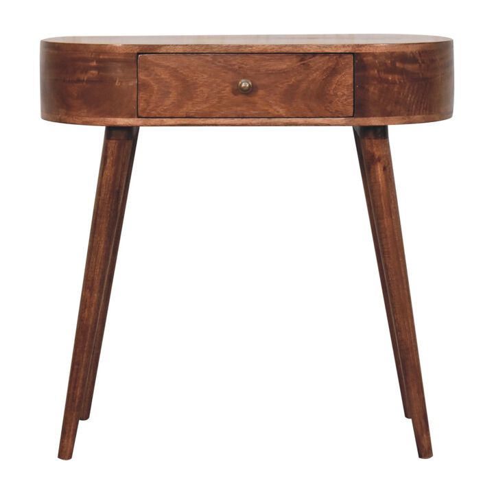 Artisan Furniture Solid Wood California Walnut Rounded Small Console Table