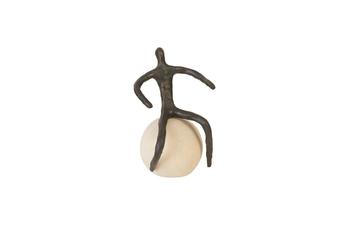 Abstract Figure on Bleached Wood