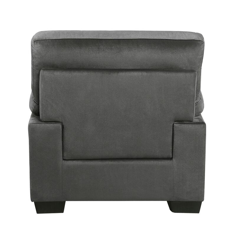 Modern Sleek Design Living Room Furniture 1 Piece Chair Dark Fabric Upholstered Comfortable