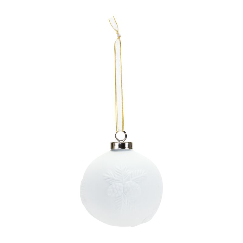 Pine Cone Ball Ornament (Set of 6) Porcelain