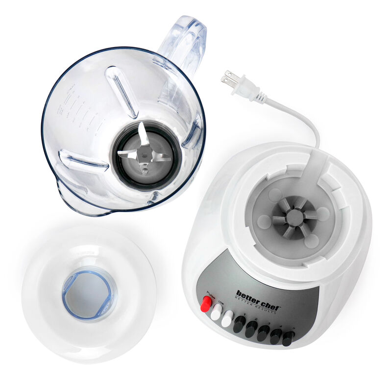 Better Chef 10 Speed 350 Watt Plastic Jar Blender in White