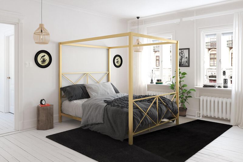 Atwater Living Reese Metal Canopy Bed