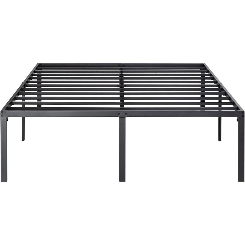 Hivvago Queen 18-inch Metal Platform Bed Frame with Under-Bed Storage Space
