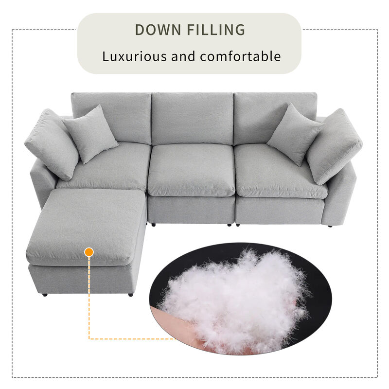 Merax Upholstery Convertible Sectional Sofa