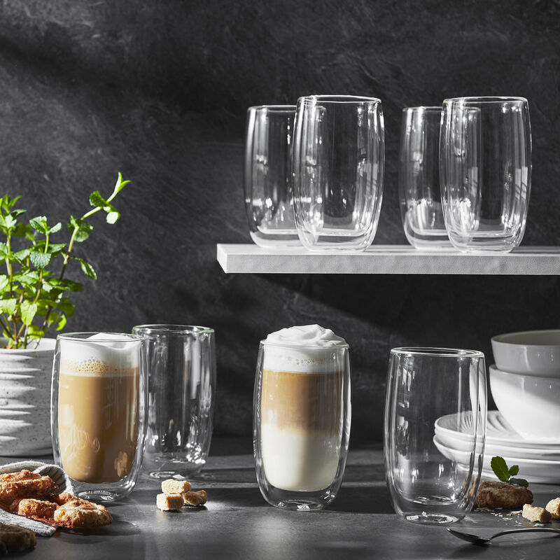 ZWILLING Sorrento 8-pc Double-Wall Glass Latte Cup Set