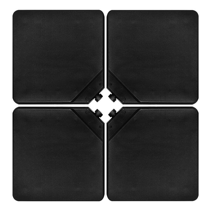 4-Piece 13L Cantilever Offset Patio Umbrella Base with Easy-Fill Spouts for Stable Support