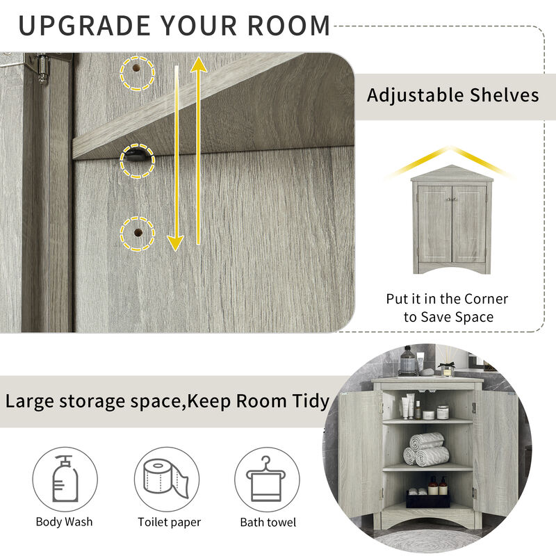 Merax Modern Triangle Bathroom Storage Cabinet