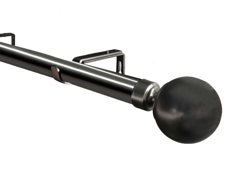 Linen Avenue Ball Double Window Curtain Rod Set