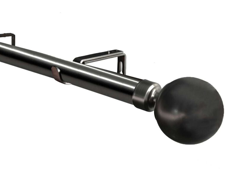Linen Avenue Ball Double Window Curtain Rod Set