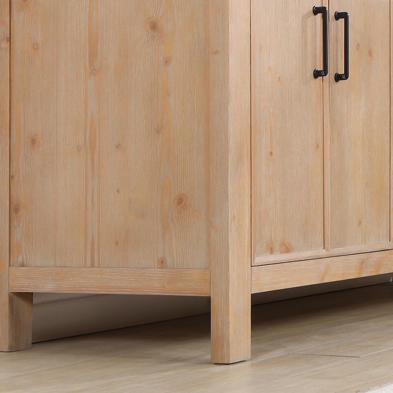 Vinnova Design Free-standing Double Bathroom Vanity with Composite top in Lightning White