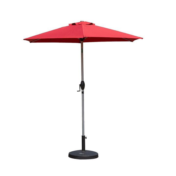 MONDAWE 7.5FT Patio Umbrella, Outdoor Table Umbrella with Push Button Tilt and Crank, UV Protection Waterproof Market Sun Umbrella with 8 Sturdy Ribs for Garden, Deck, Backyard, Pool