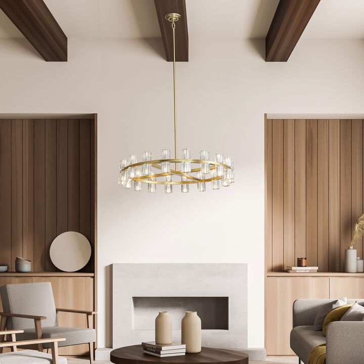 Anderson Chandelier Gold Crystal 36" Diameter