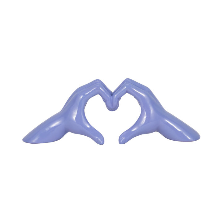 Purple 15" Heart Hands Figure