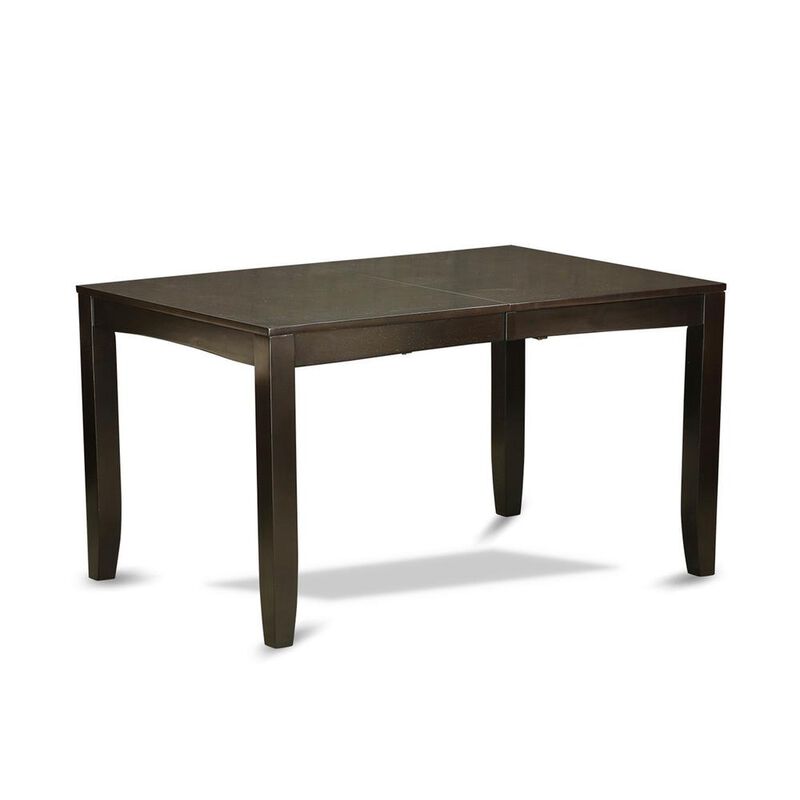 East West Furniture 7  PC  Dining  room  set-Dining  Table  with  Leaf  and  6  Dining  Chairs