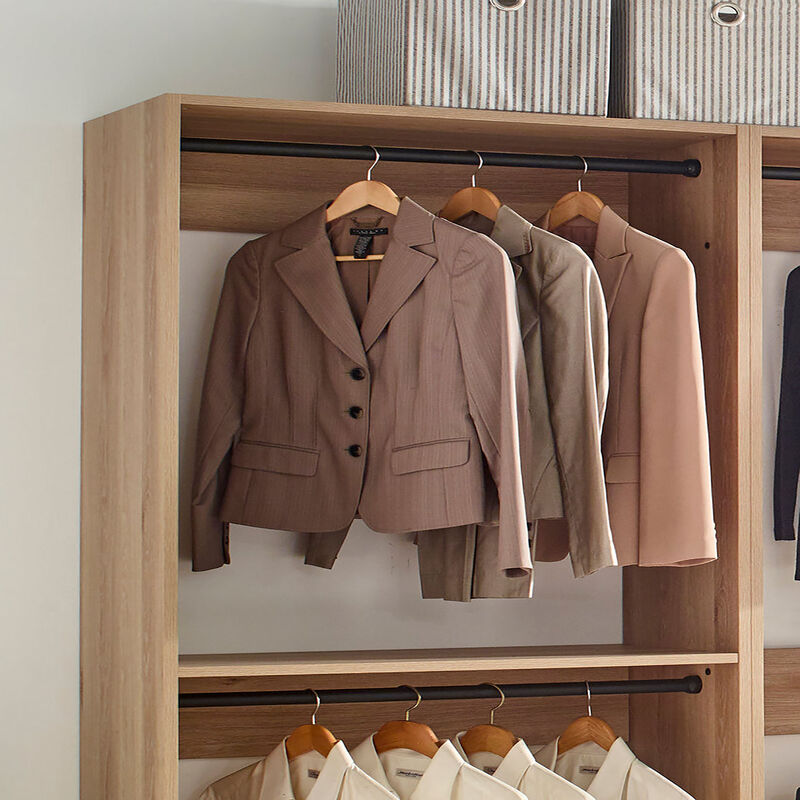 Prosper Oak Freestanding Walk in Wood Closet System