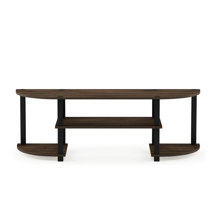 Furinno Turn-S-Tube Wide TV Entertainment Center, Columbia Walnut/Black