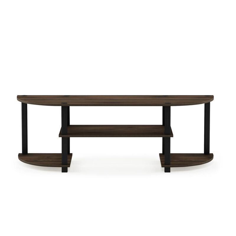 Furinno Turn-S-Tube Wide TV Entertainment Center, Columbia Walnut/Black