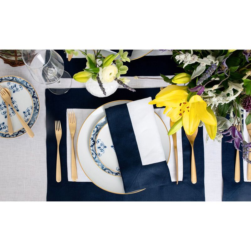 Solino Home 100% Pure Linen Dinner Napkins 20 x 20 Inch Set of 4 | Contempo for Thanksgiving, Christmas