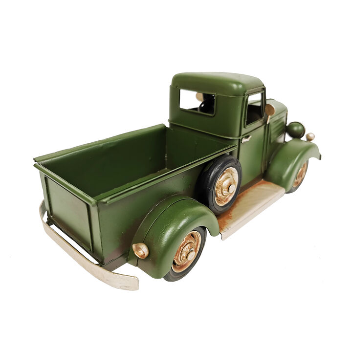 Green Vintage Pickup Truck Metal Model