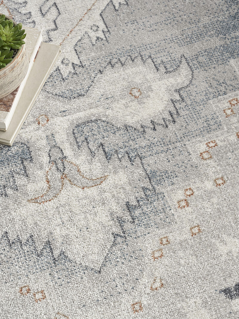 Astra Machine Washable ASW11 Light Blue 9' x 12' Rug