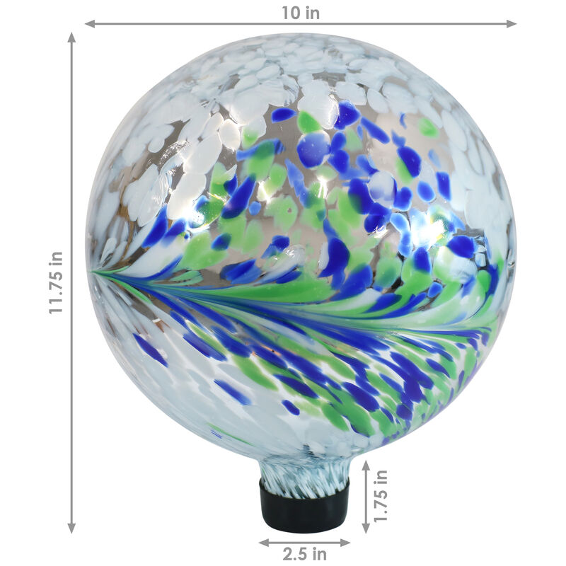 Sunnydaze Glass Gazing Globe- 10 in