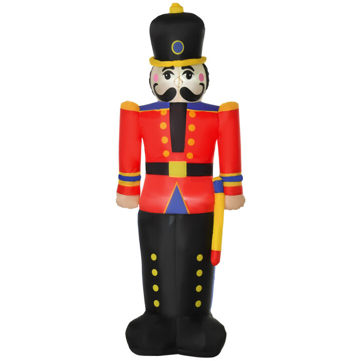 6' Inflatable Christmas Toy Nutcracker Soldier Blow-Up Outdoor Display w/ LEDs
