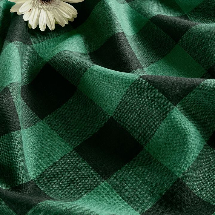 Solino Home 100% Pure Linen Table Throw | Buffalo Check