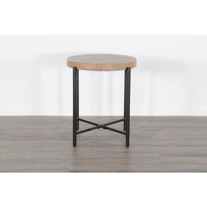 Sunny Designs Round  22 Distressed Chair Side Table