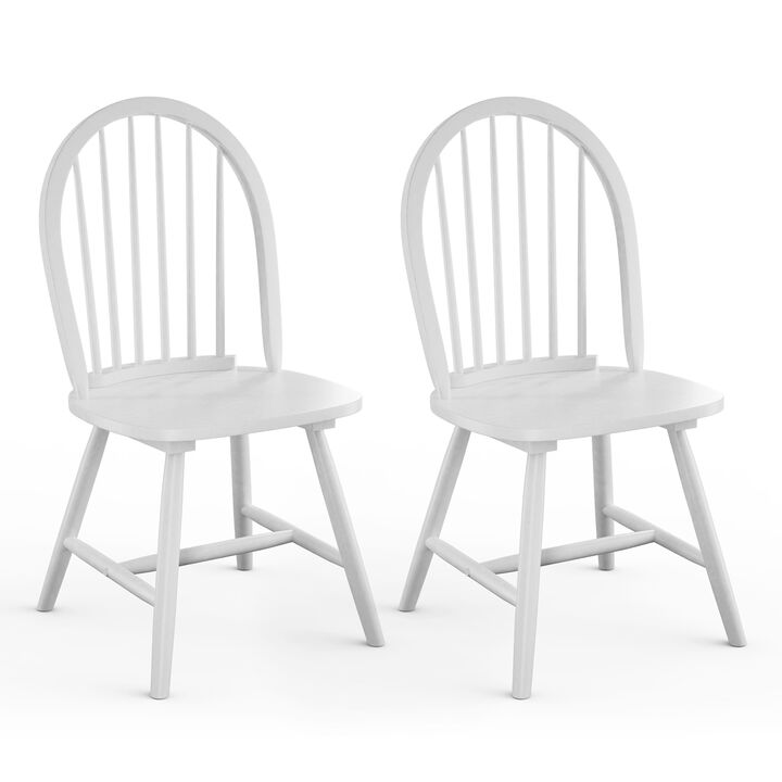 Set of 2 Vintage Wood Chair with Spindle Back for Dining Room