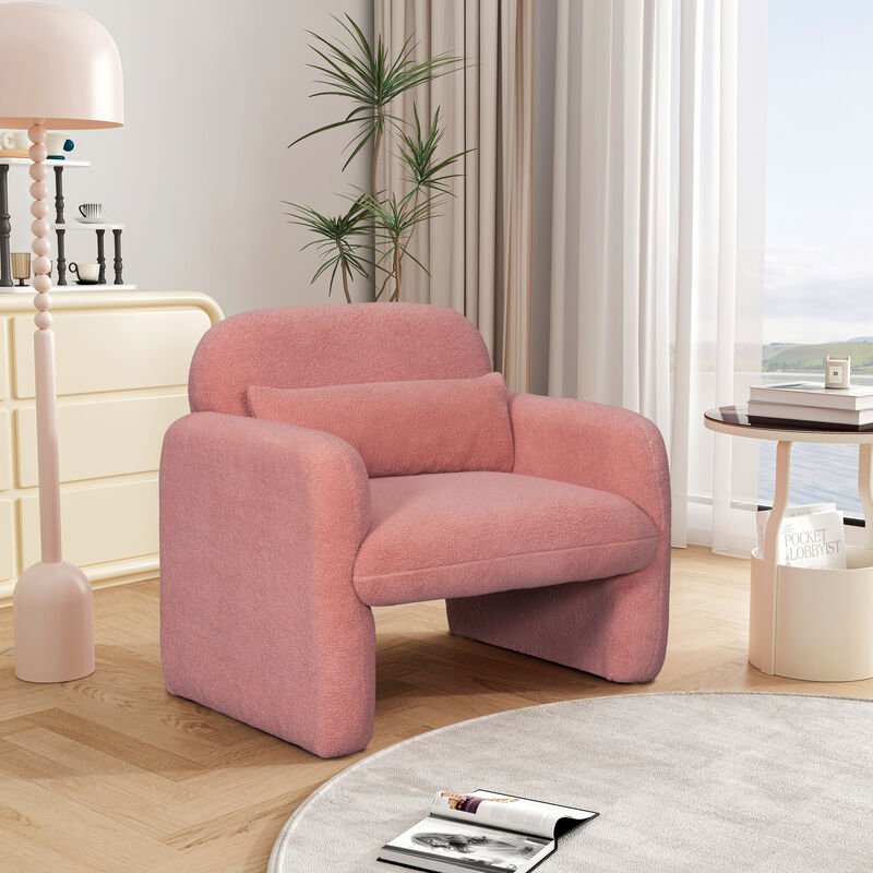 Merax Teddy Fleece Single Sofa Chair Accent Chair