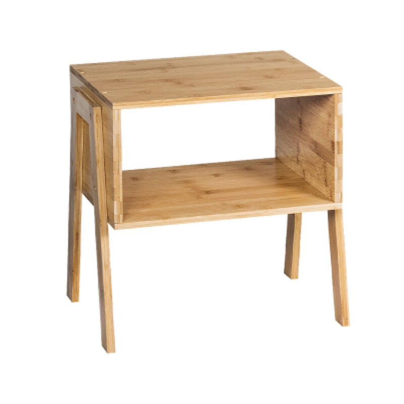Set of 2 Rattan Wicker Nightstands, Side Table & Coffee Table for Home